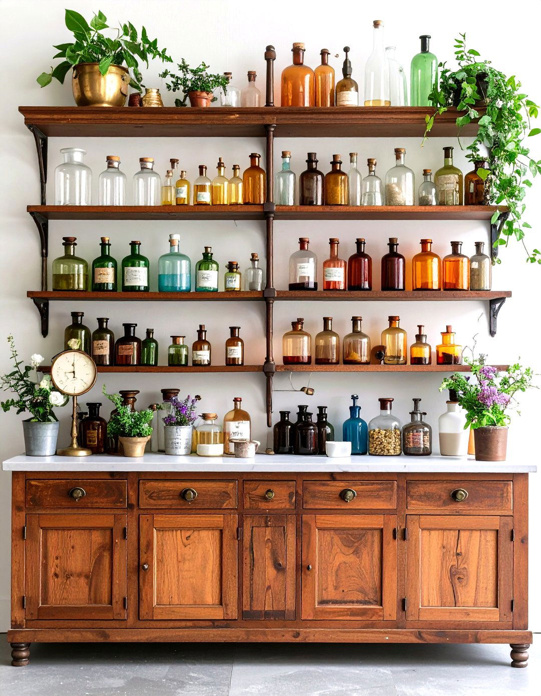 Victorian Laboratory Medicine Cabinet - 24 Steampunk Interior Design Ideas
