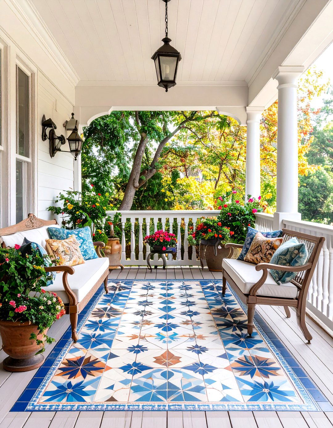 Victorian Mosaic Tile Patterns - 24 Front Porch Tile Ideas
