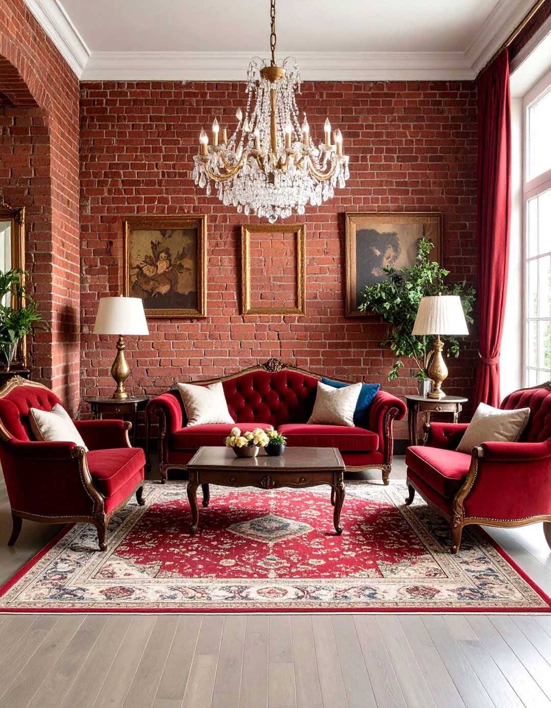 Victorian Parlor Living Room - 24 Brick Wallpaper Ideas