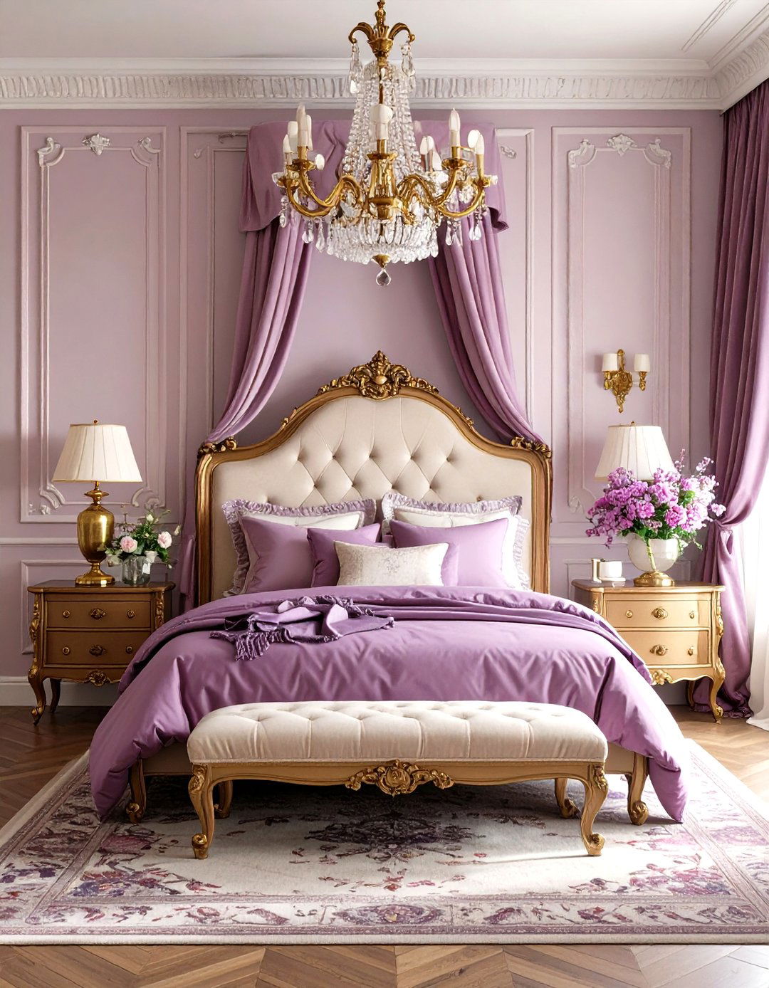 Victorian Plum Bedroom Design - 24 Dark Purple Bedroom Ideas