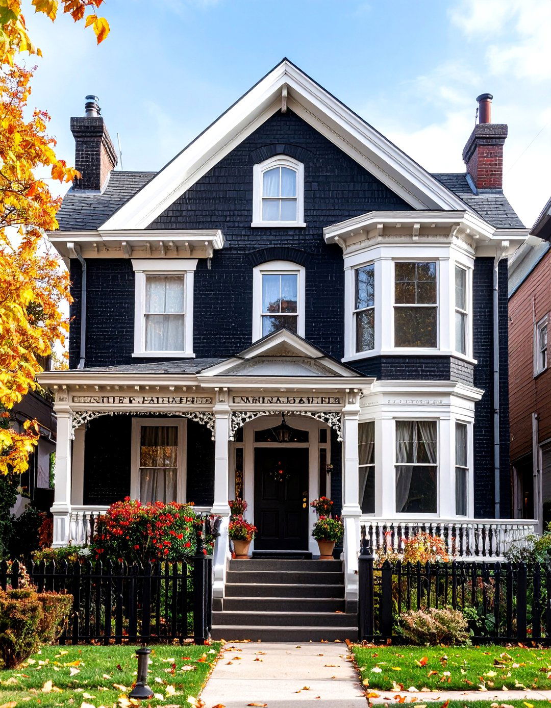 Victorian Revival Black Brick Architecture - 24 Black Brick House Exteriors