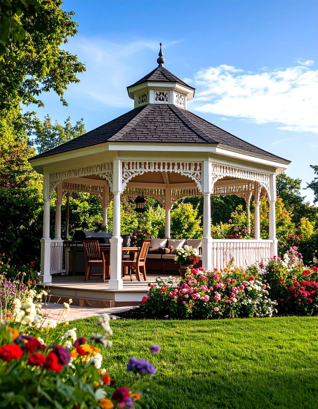 Victorian Style Ornate Gazebo - 24 Outdoor Kitchen Roof Ideas