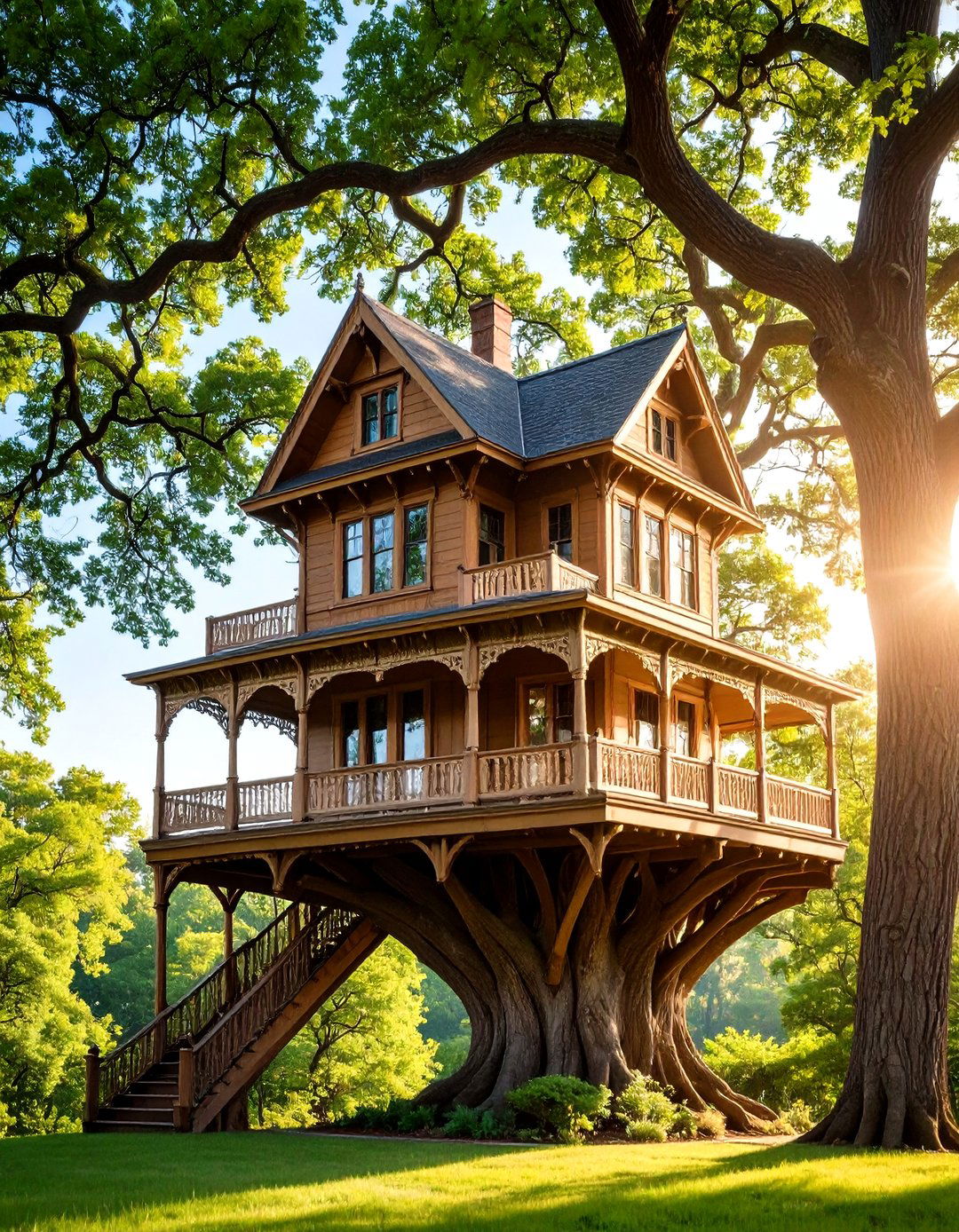 Victorian Tree House Mansion - 24 Tree House Ideas