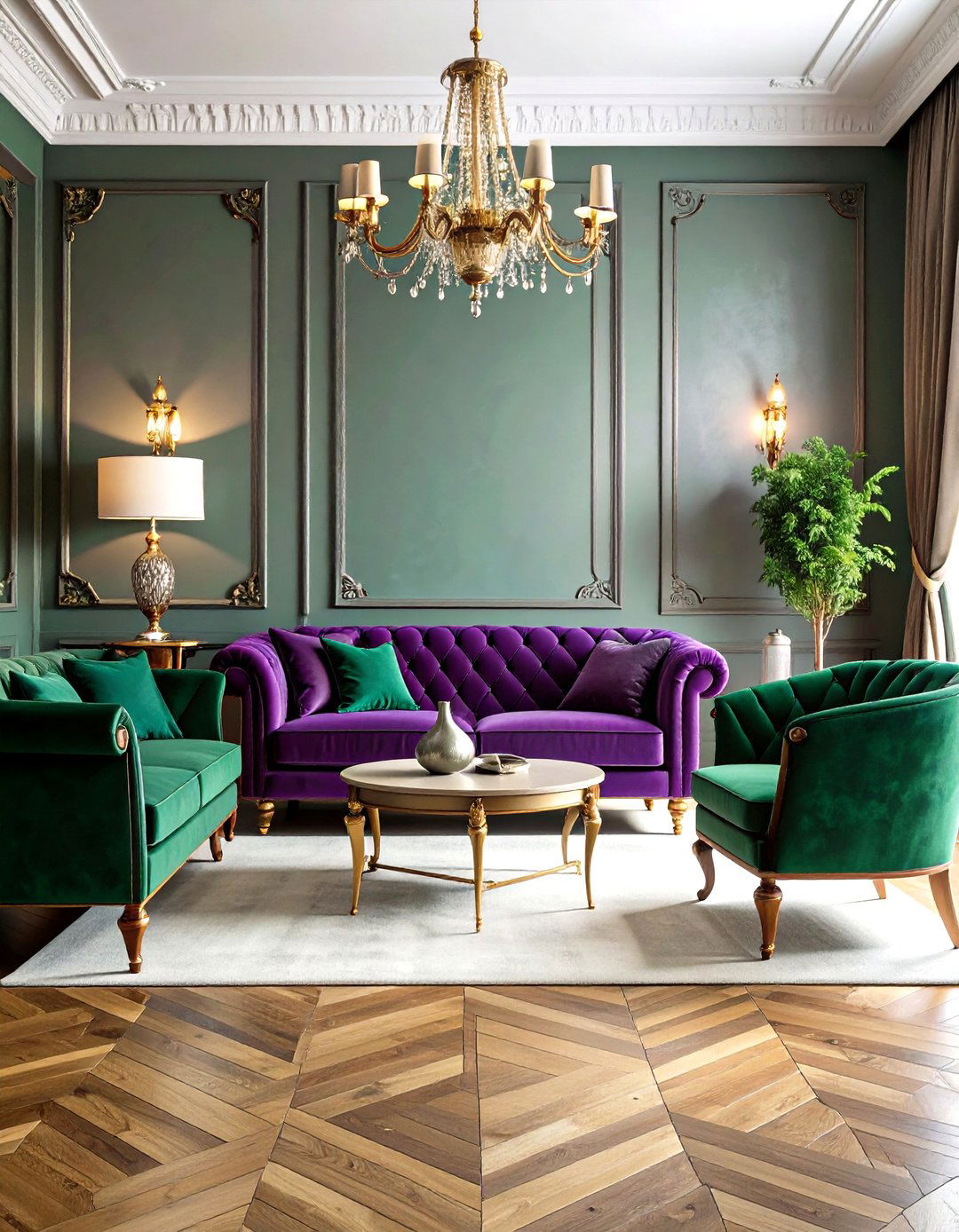 Victorian Velvet Upholstery Focus - 24 Victorian Living Room Ideas