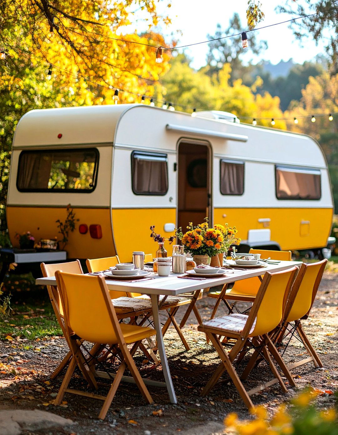 Vintage Airstream Glamping - 24 Outdoor Dining Area Ideas