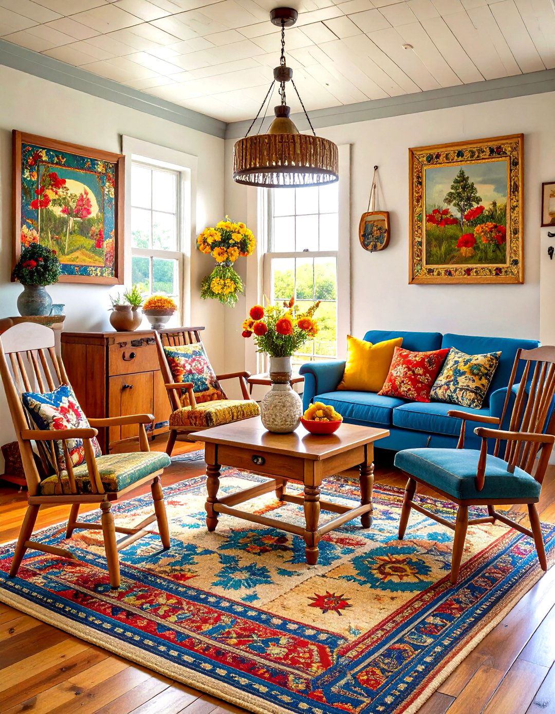 Vintage American Primitive - 24 Country Living Room Ideas
