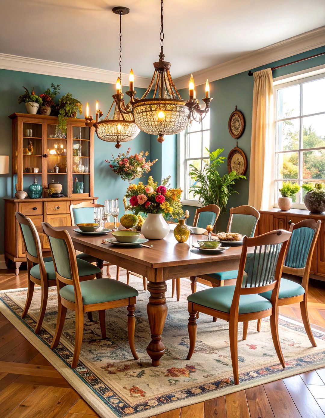 Vintage Antique Accents - 24 Casual Dining Room Ideas