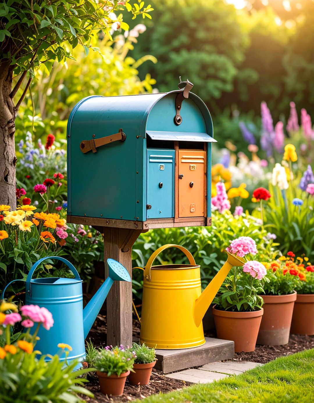 Vintage Antique Garden Accessories - 24 Mailbox Decor Ideas