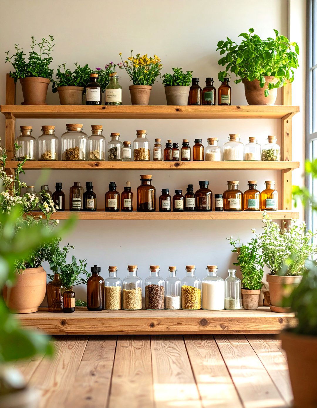 Vintage Apothecary Storage - 24 Craft Room Ideas