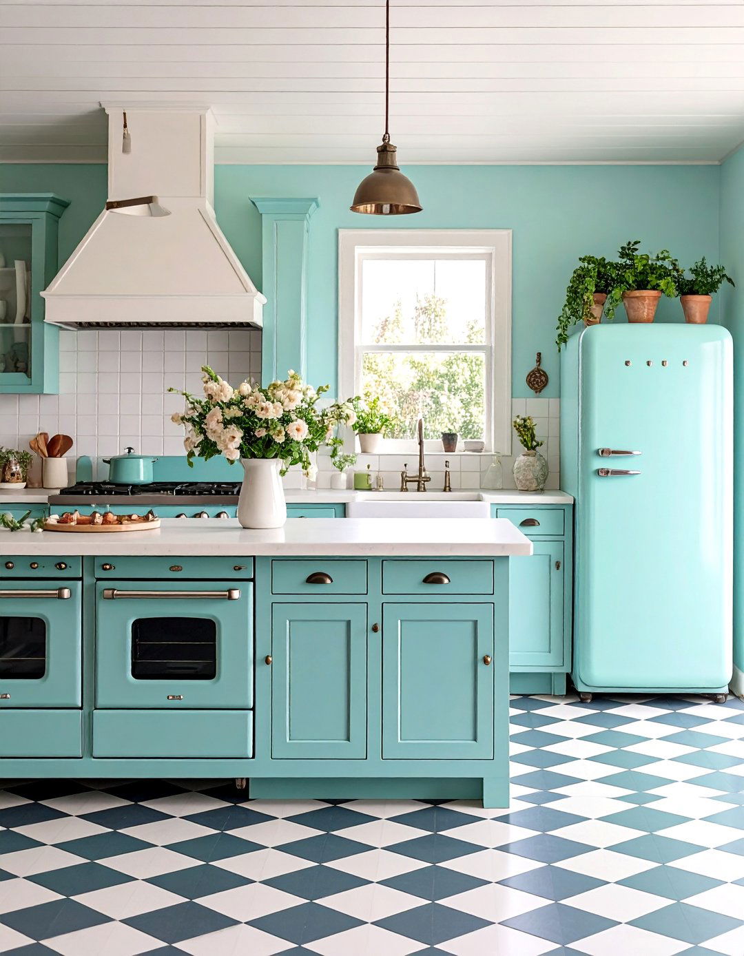 Vintage Appliance Charm Kitchen - 24 Cabin Kitchen Ideas
