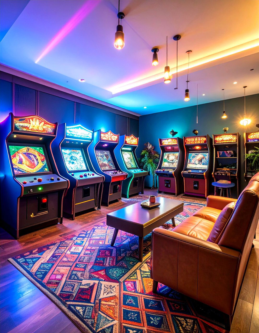 Vintage Arcade Gaming Man Cave Living Room - 24 Man Cave Living Room Ideas