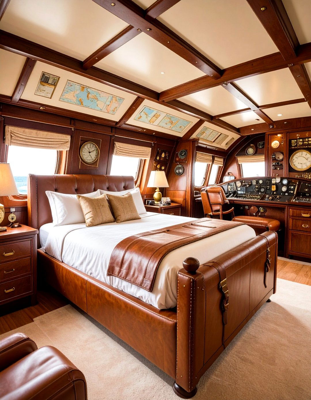 Vintage Aviation Captains Quarters - 24 yacht bedroom ideas