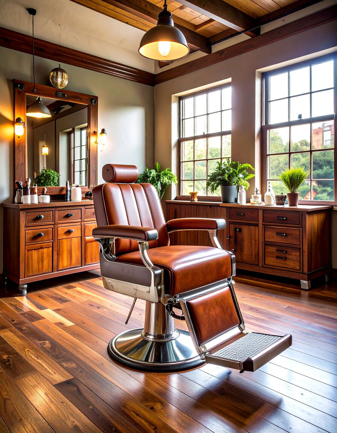 Vintage Barber Chairs for Unique Character - 24 Man Cave Seating Ideas