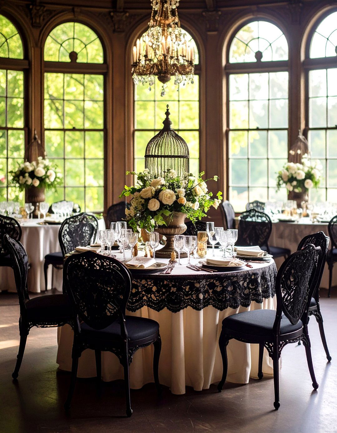 Vintage Black Lace Wedding - 24 Black-Themed Wedding Ideas