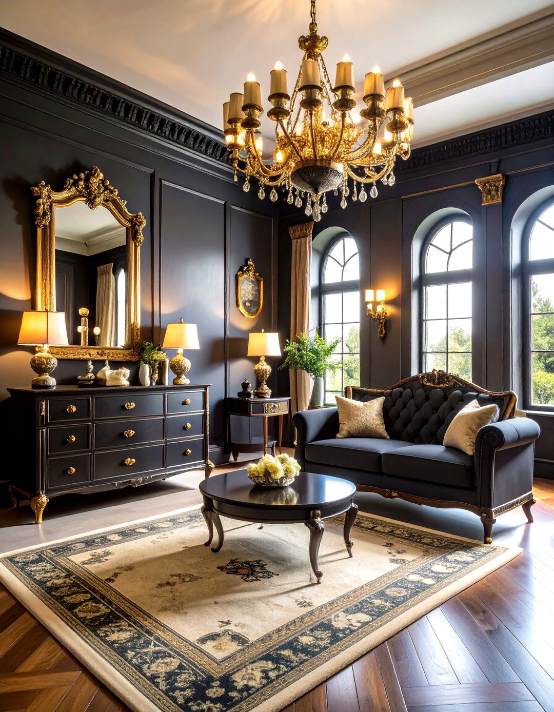 Vintage Black and Brass - 24 Black Nursery Ideas