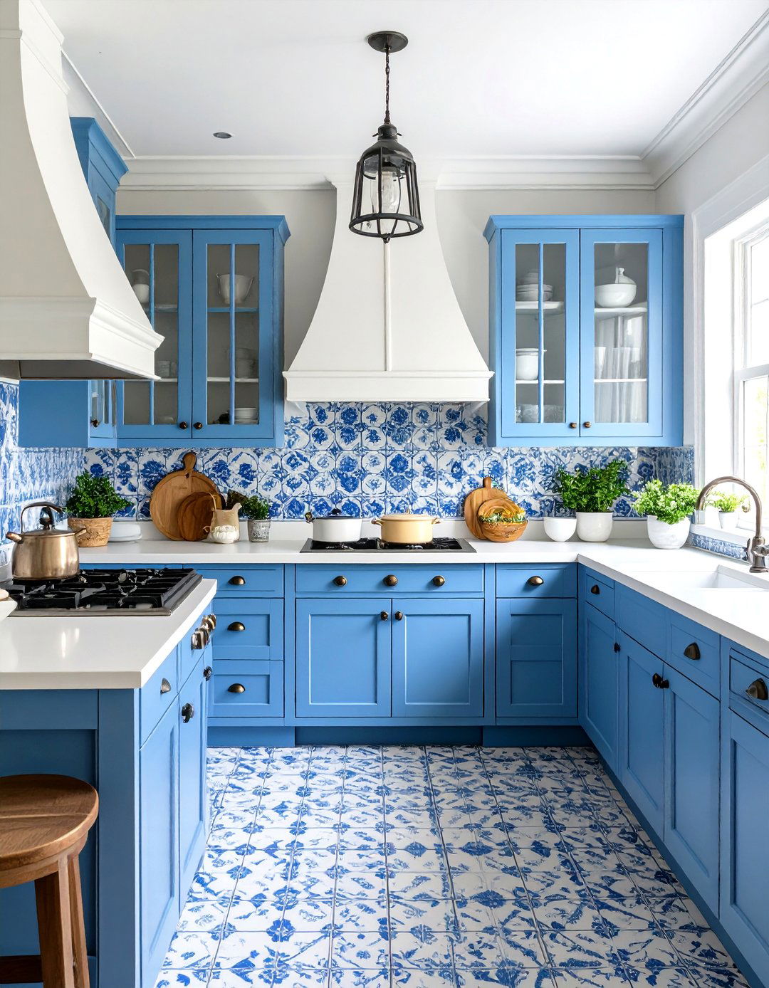 Vintage Blue and White Kitchen - 24 Vintage Kitchen Ideas