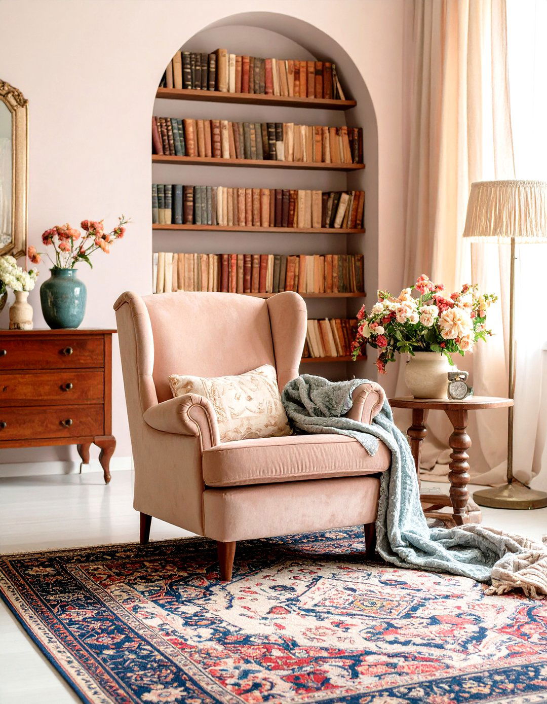 Vintage Boho Reading Nook - 24 Boho Room Ideas