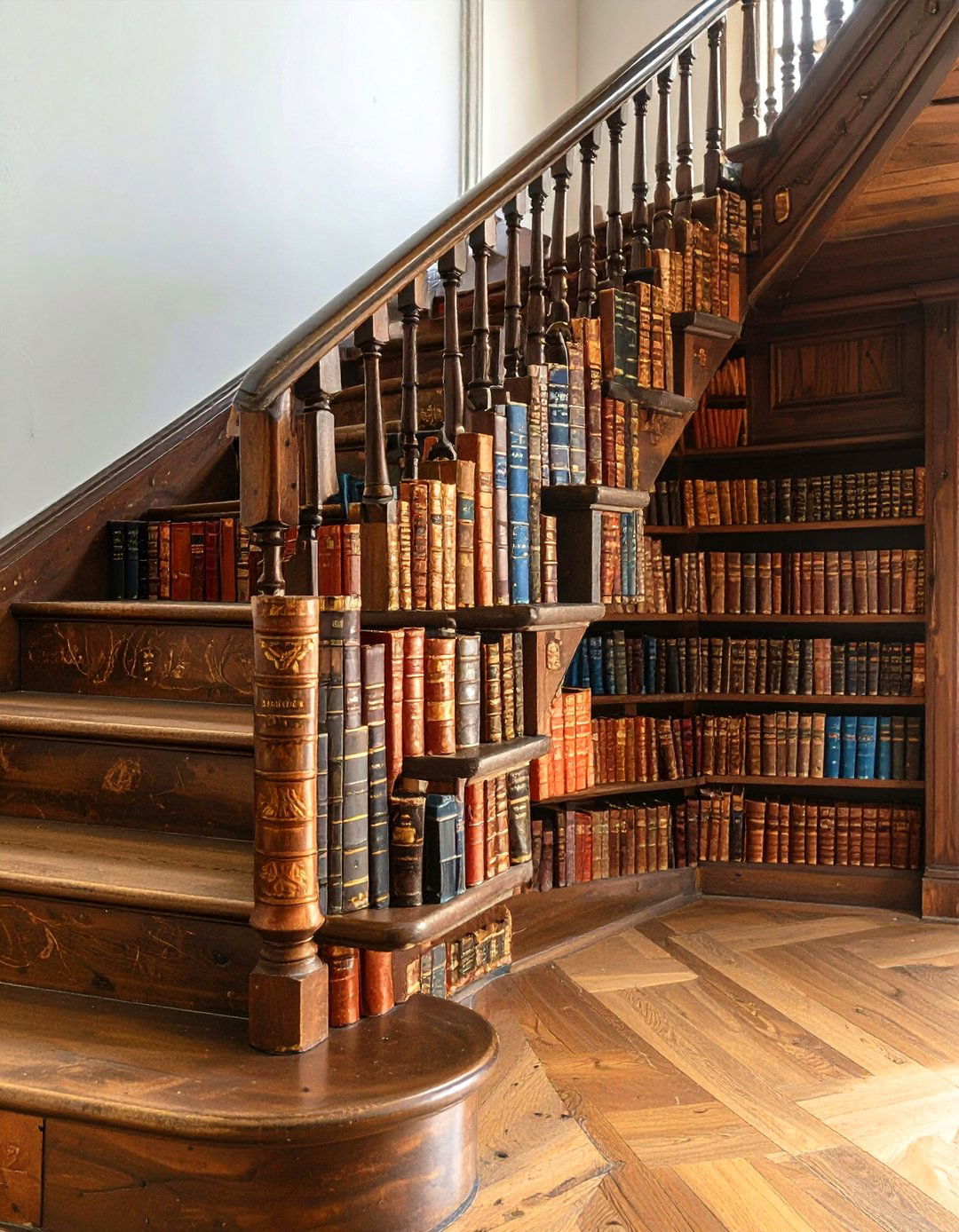 Vintage Book Spine Decals - 24 Stair Riser Ideas