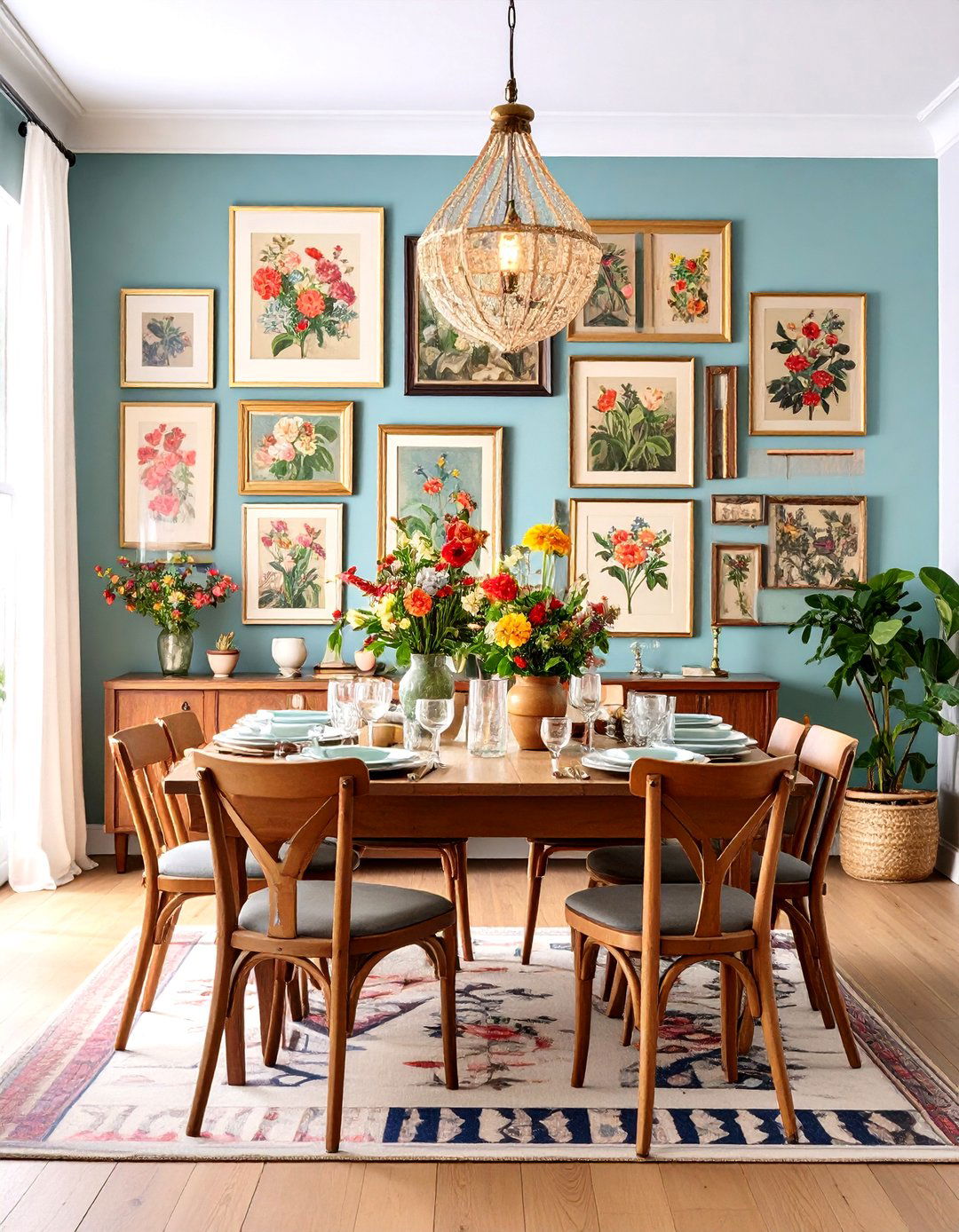 Vintage Botanical Gallery Wall - 24 Gallery Wall Ideas