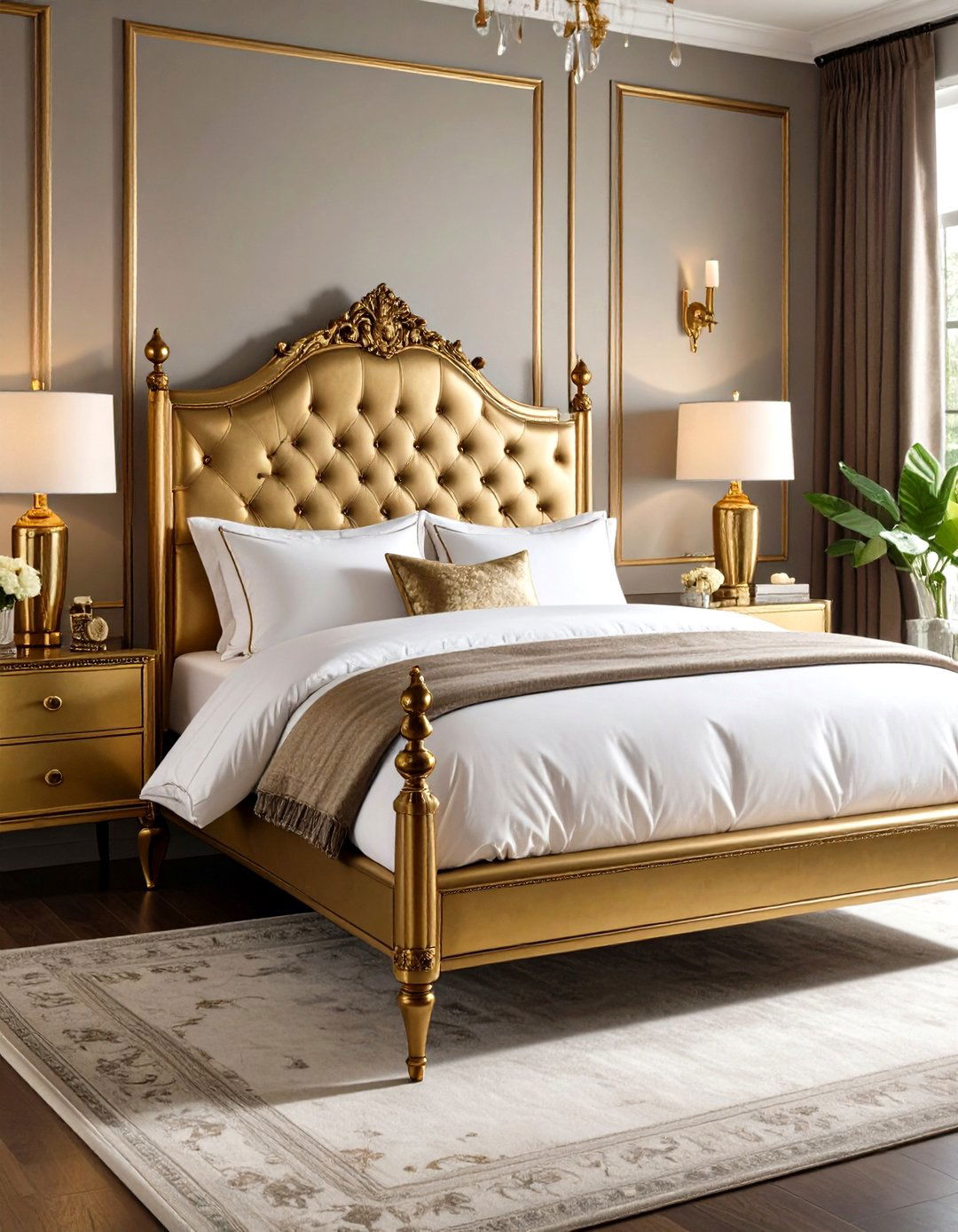 Vintage Brass Accent Bed - 24 Unique Bed Design Ideas