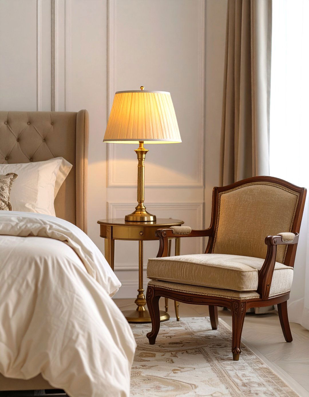 Vintage Brass Floor Lamps - 24 Bedroom Lighting Ideas