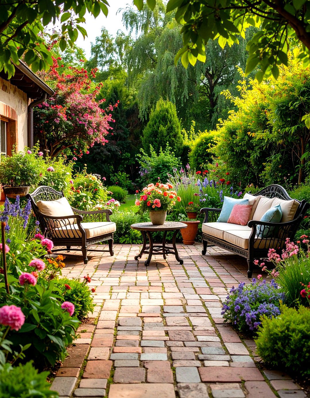 Vintage Brick Paver Patio with Historic Charm - 24 Paver Patio Ideas