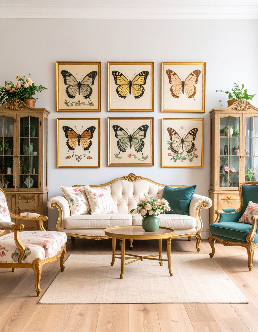 Vintage Butterfly Botanical Style - 24 Butterfly-themed Room Ideas