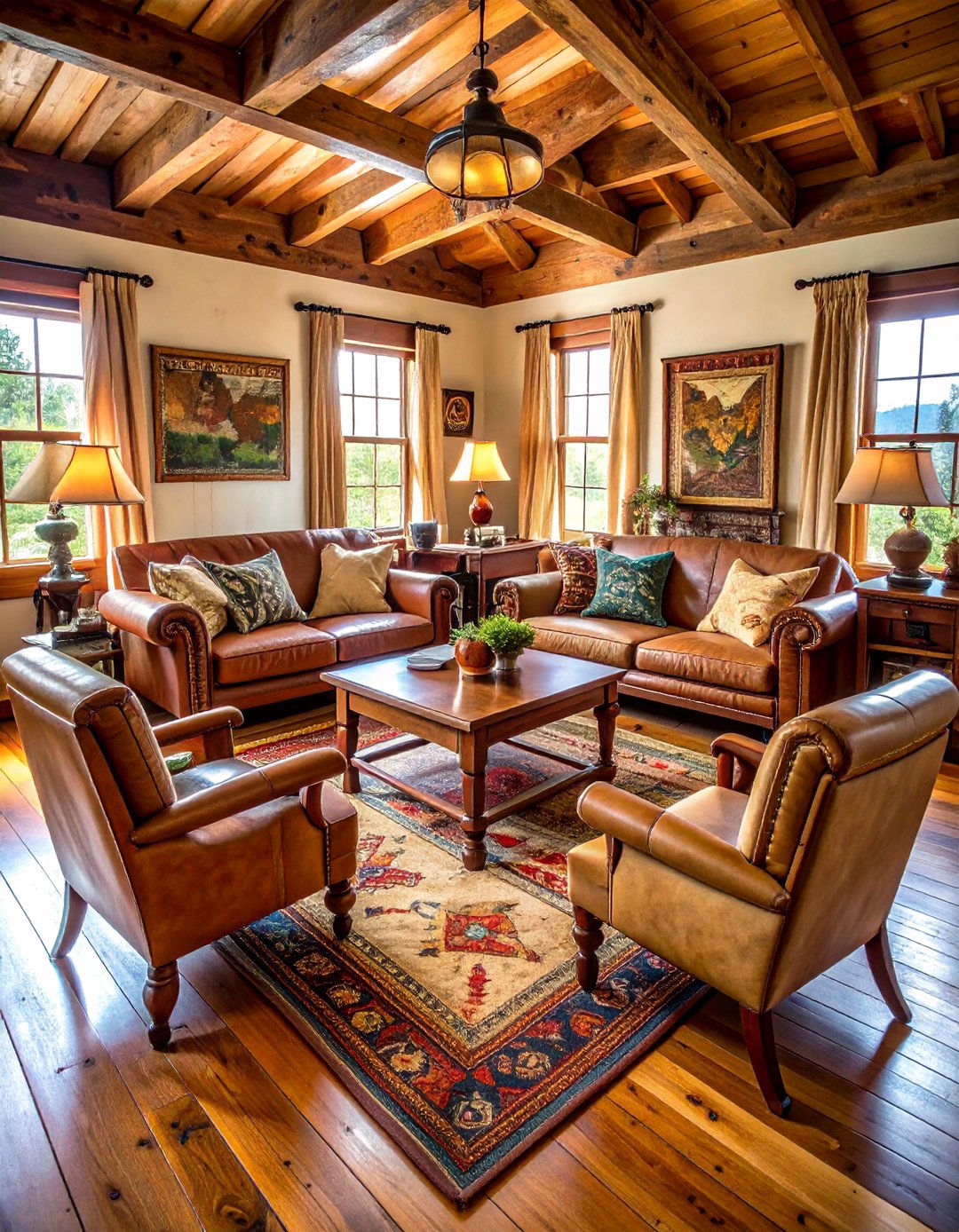 Vintage Cabin Antique Furniture Collection - 24 Cabin Living Room Ideas