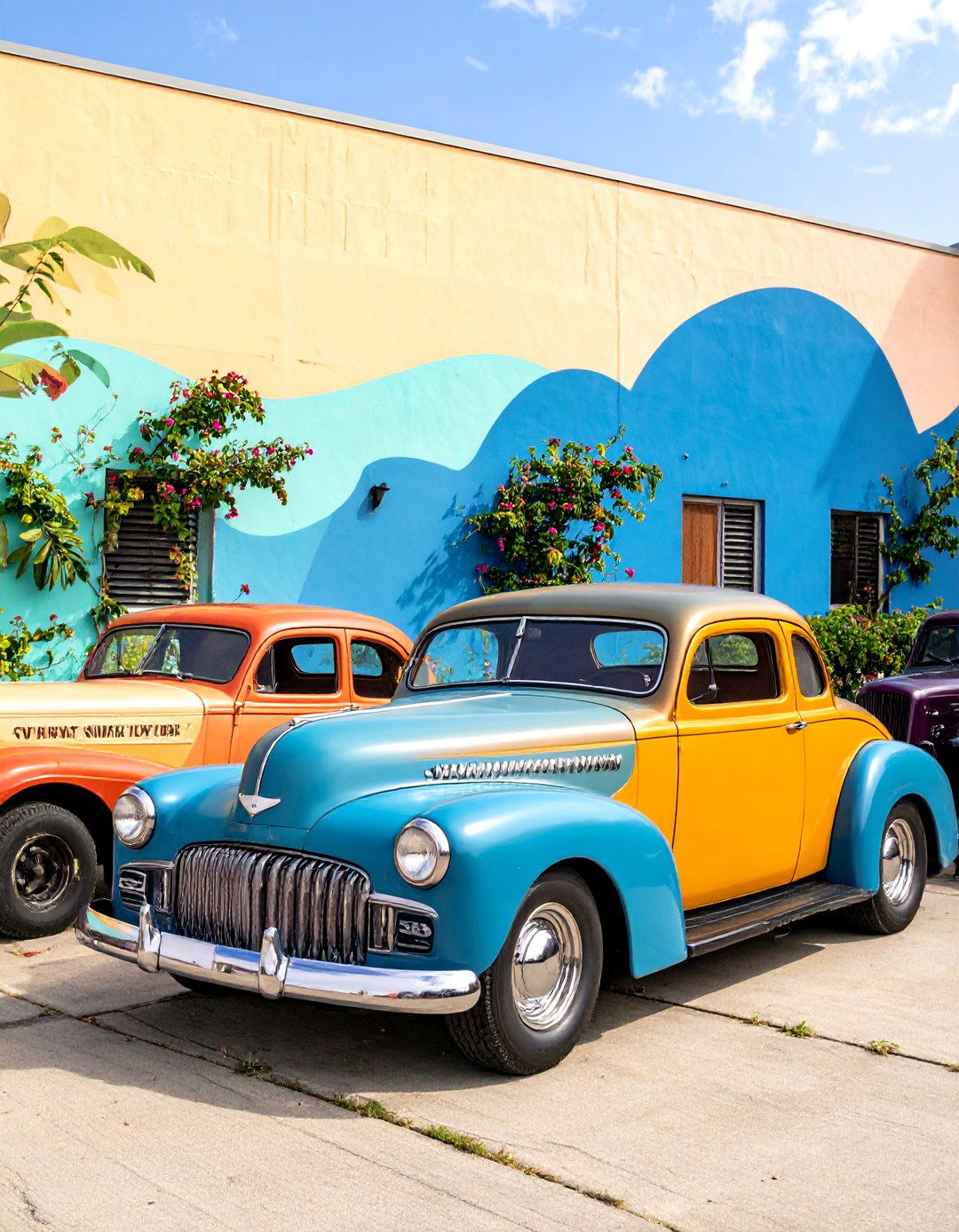 Vintage Car Culture Mural in East Nashville - 24 Nashville Murals