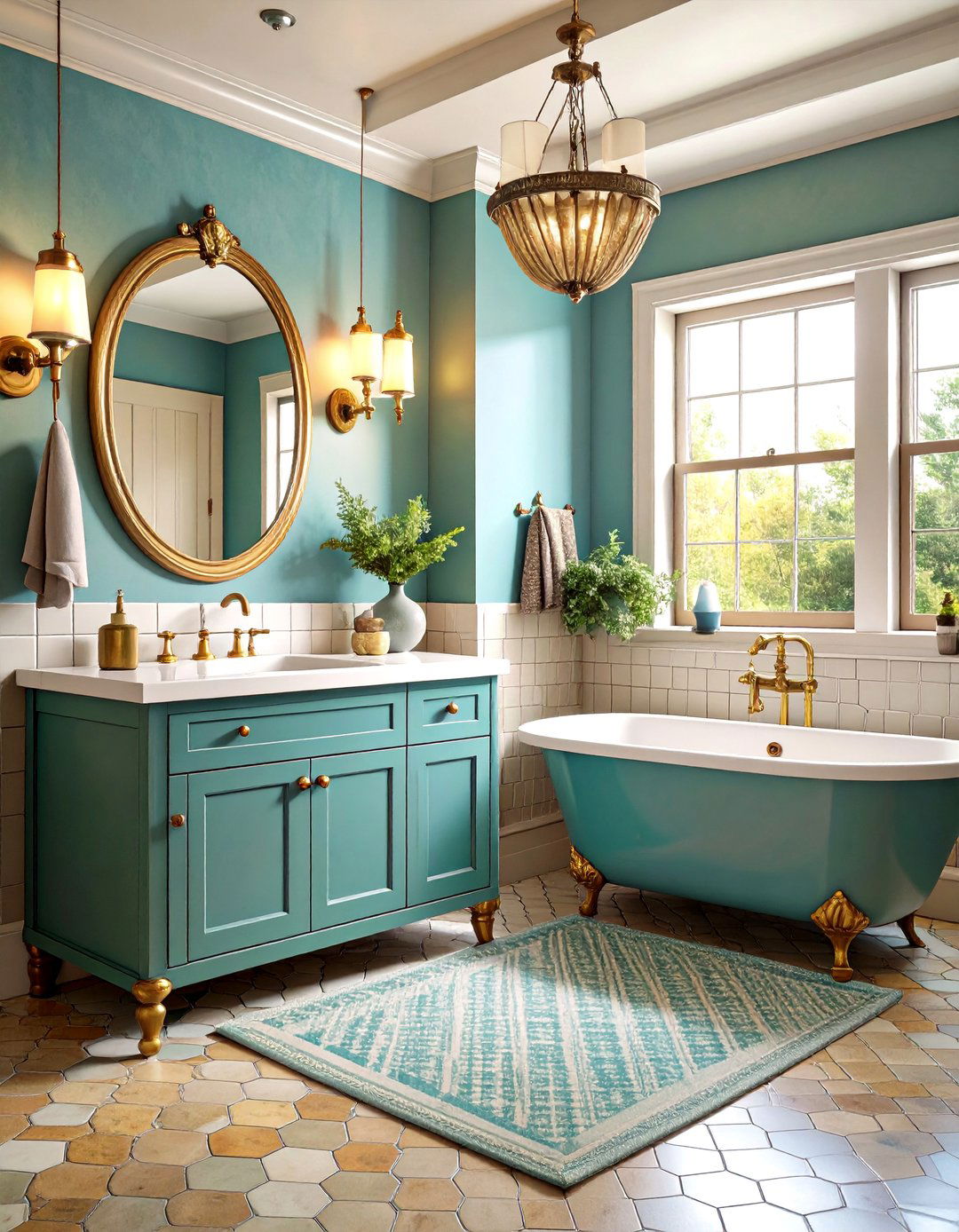 Vintage Charm Basement Bathroom - 24 Basement Bathroom Ideas