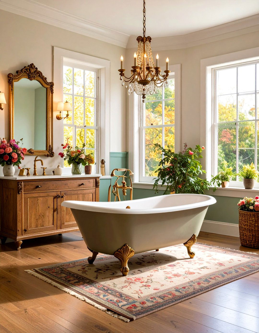 Vintage Charm Elements - 24 Small Master Bathroom Ideas