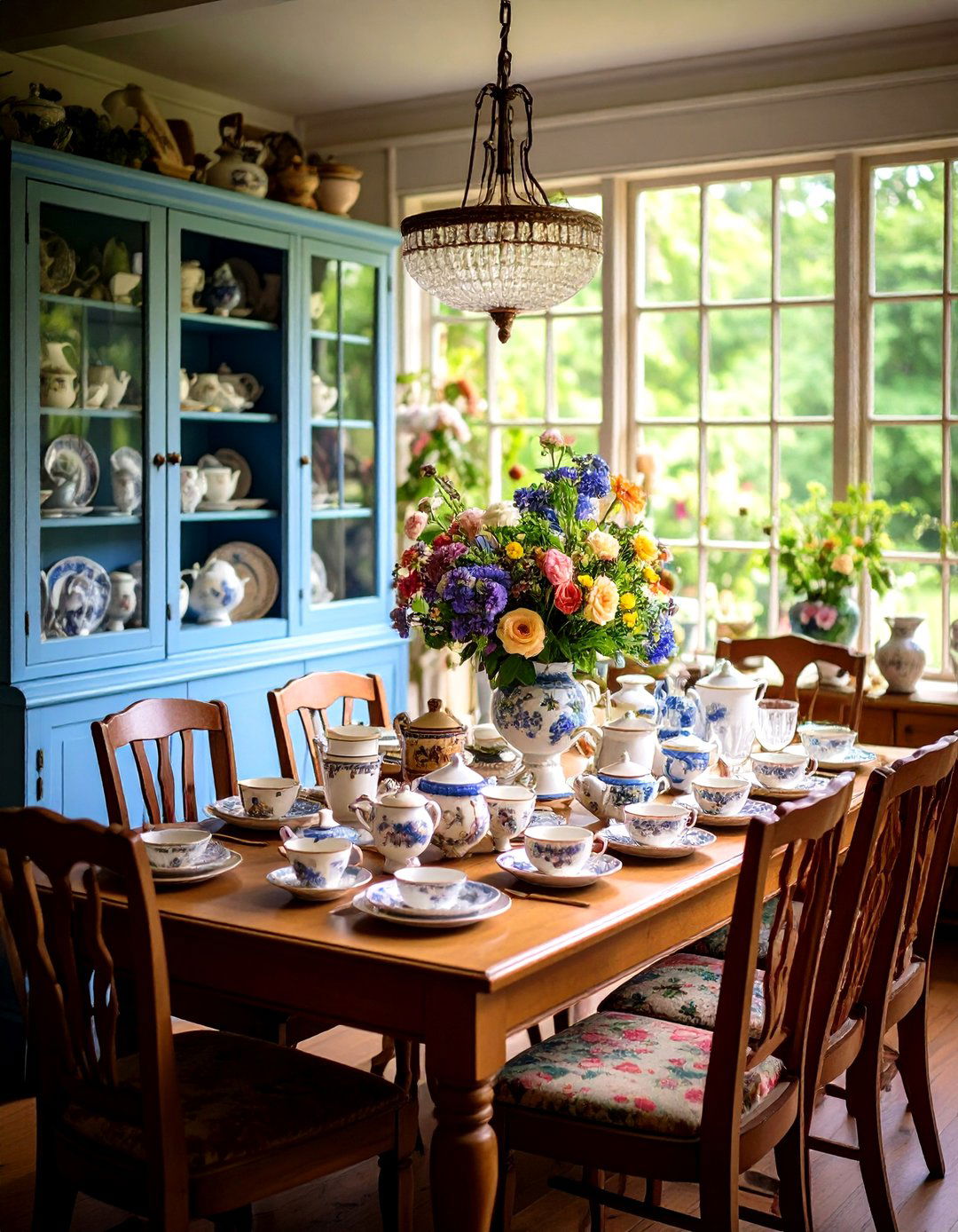 Vintage China Display Arrangements - 24 cottage dining room ideas