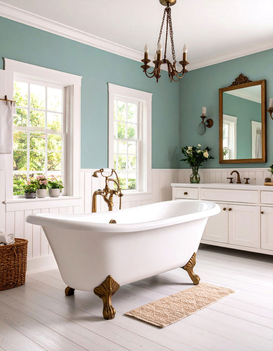 Vintage Clawfoot Cottage Bathroom - 24 Cottage Bathroom Ideas