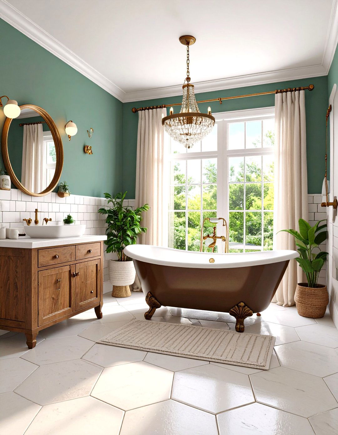 Vintage Clawfoot Shower Conversion with Curtain Ring - 24 Bathroom Shower Ideas