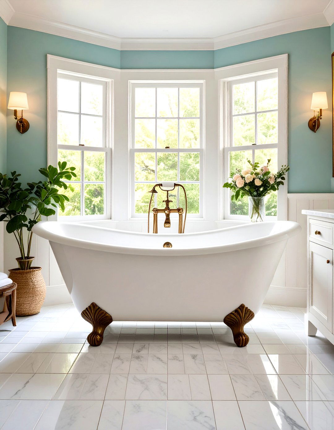 Vintage Clawfoot Style Drop in Tub - 24 Drop in Tub Ideas