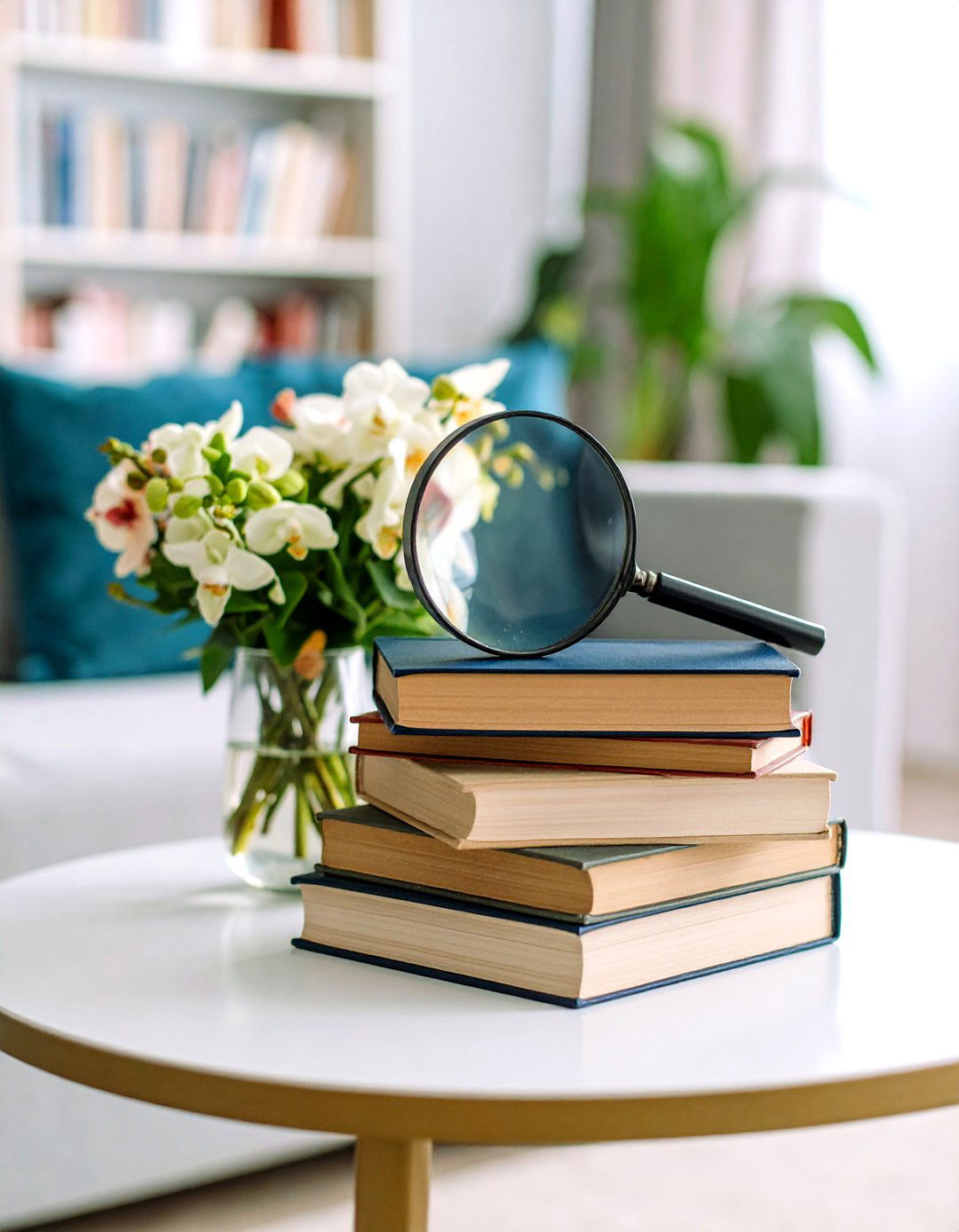 Vintage Coffee Table Centerpiece with Antique Books - 24 Coffee Table Centerpiece Ideas