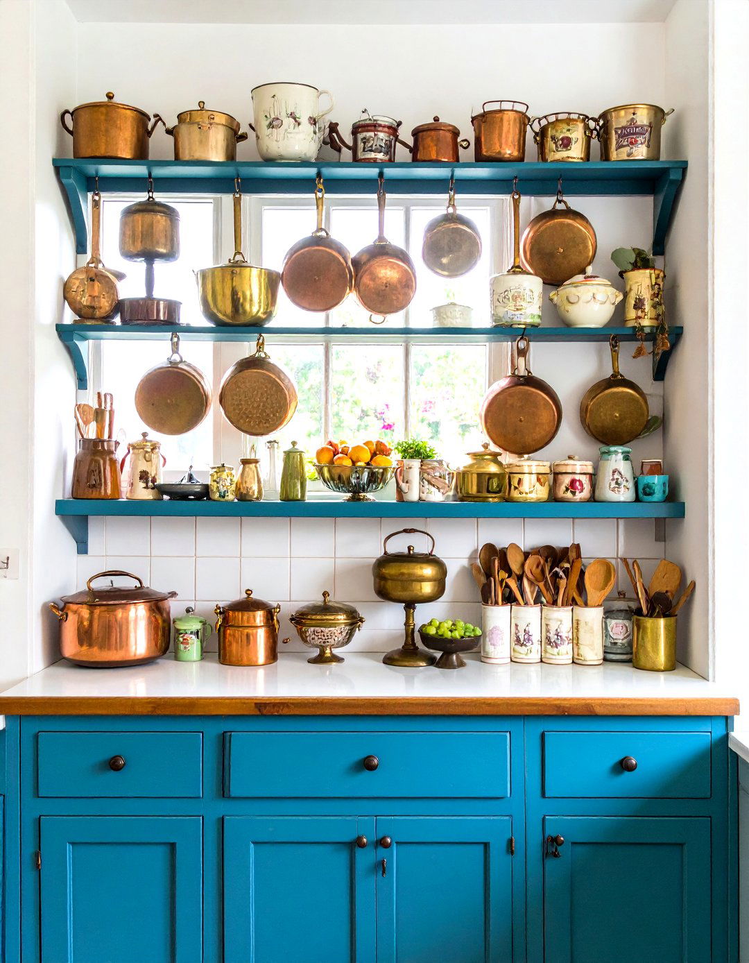 Vintage Collectibles Counter Display - 24 Kitchen Counter Decor Ideas