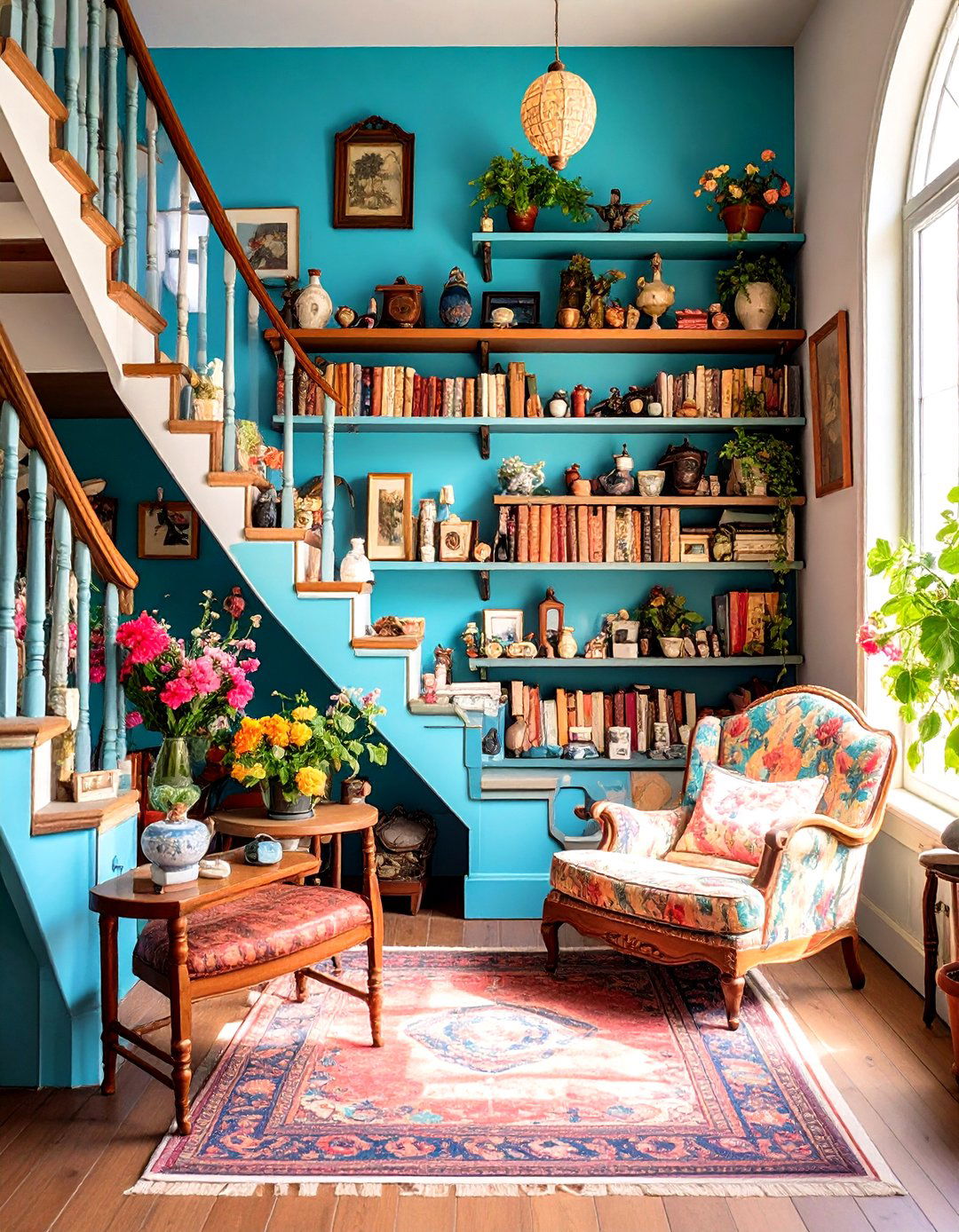 Vintage Collectibles Showcase - 24 Stair Landing Ideas