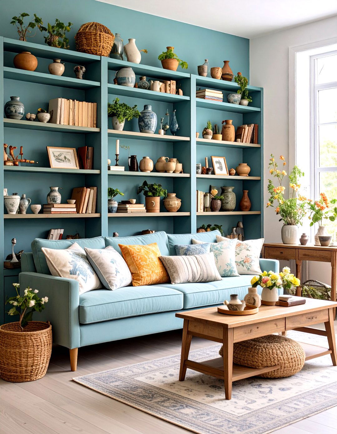 Vintage Collection Display Living Room - 24 Shabby-chic Style Living Room Ideas