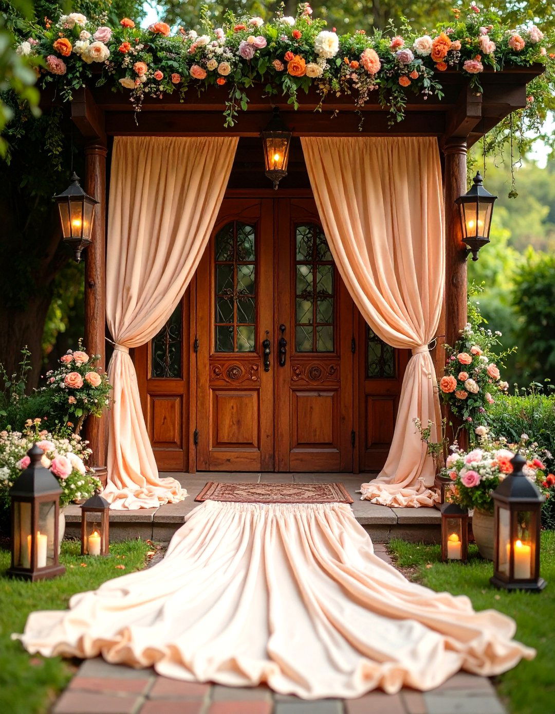 Vintage Door Wedding Entrance - 24 Wedding Entrance Ideas