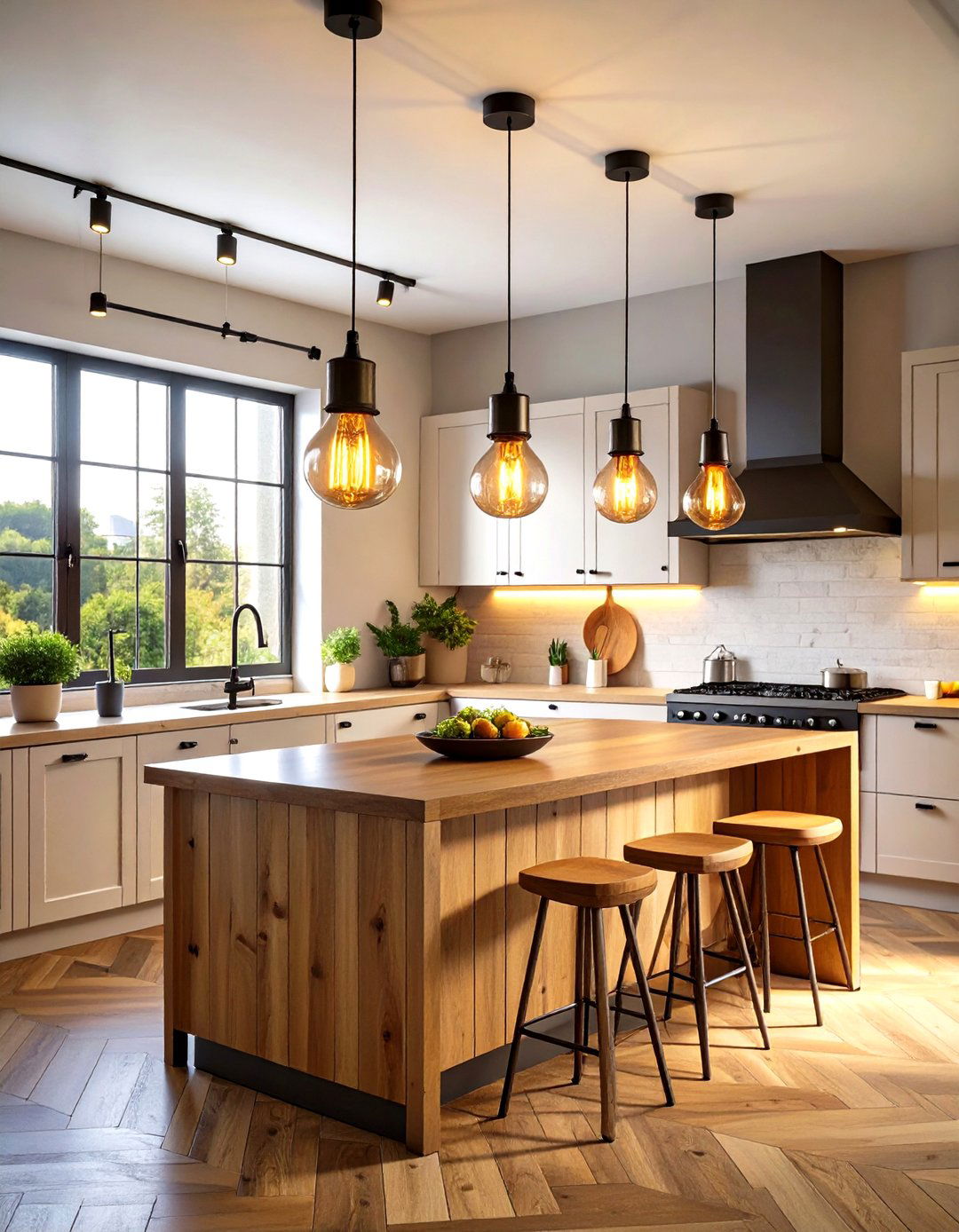 Vintage Edison Bulb Lighting - 24 Kitchen Island Lighting Ideas