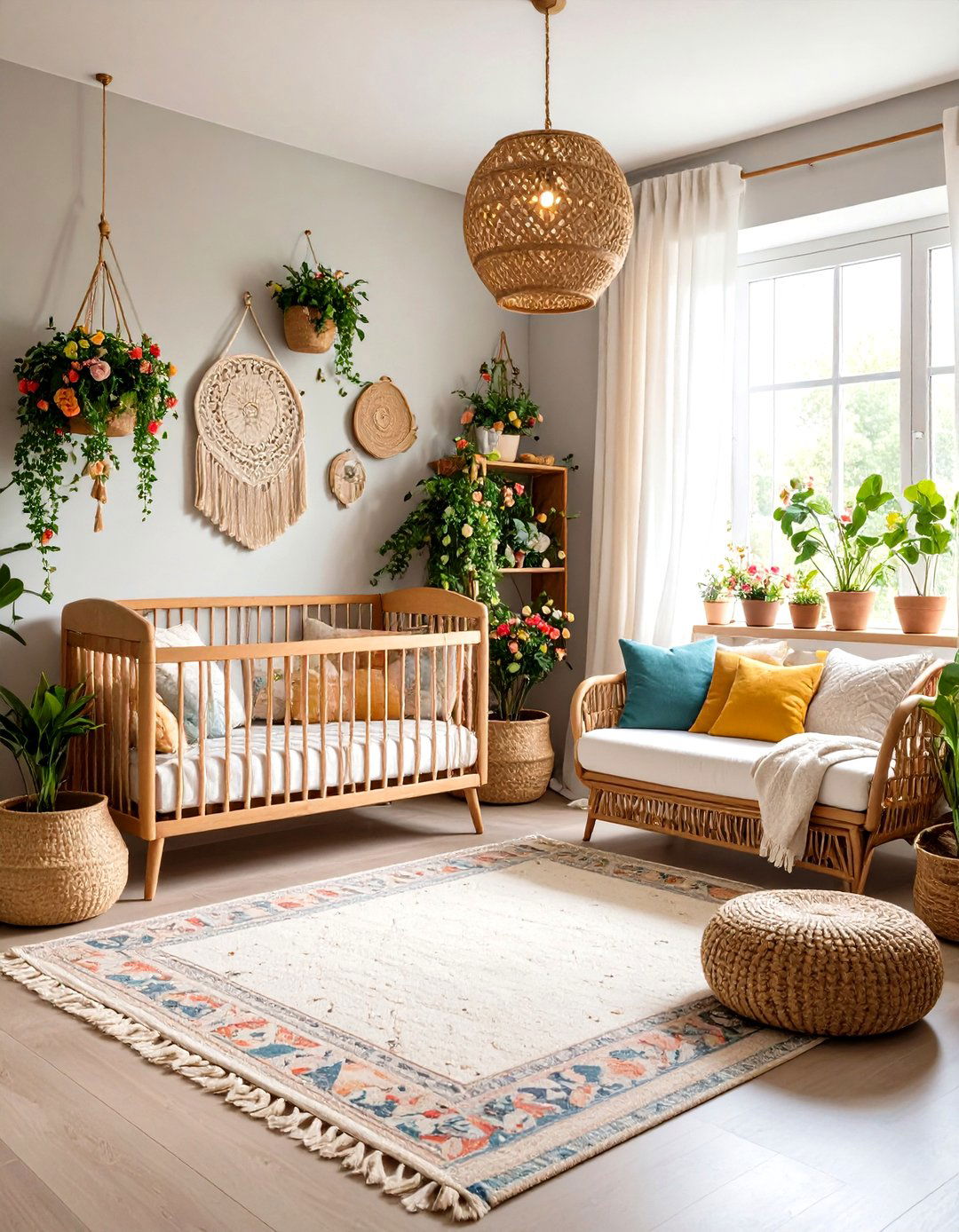 Vintage Floral Boho Nursery Garden - 24 Boho Nursery Ideas