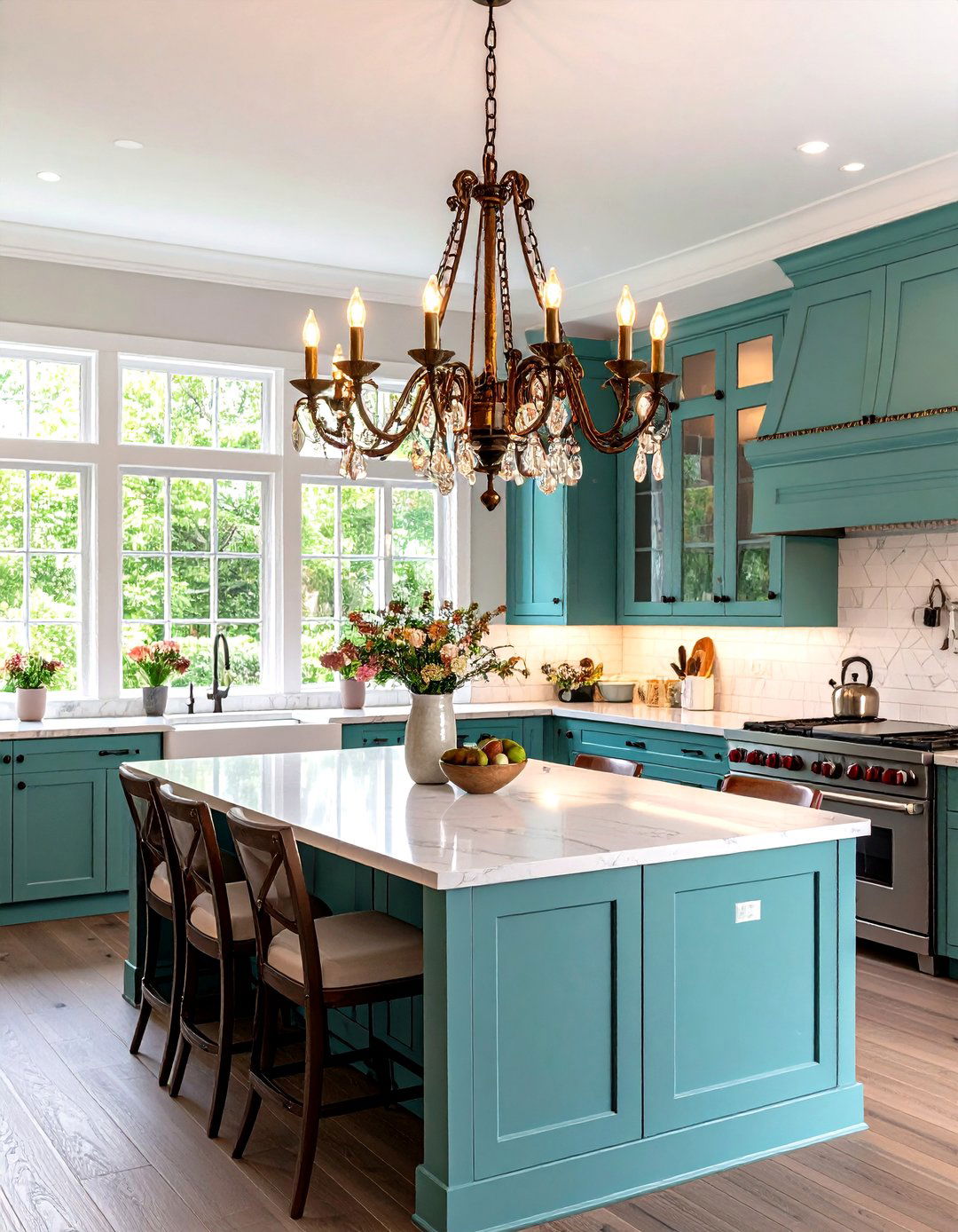 Vintage French Chandelier Kitchen - 24 French Country Kitchen Ideas