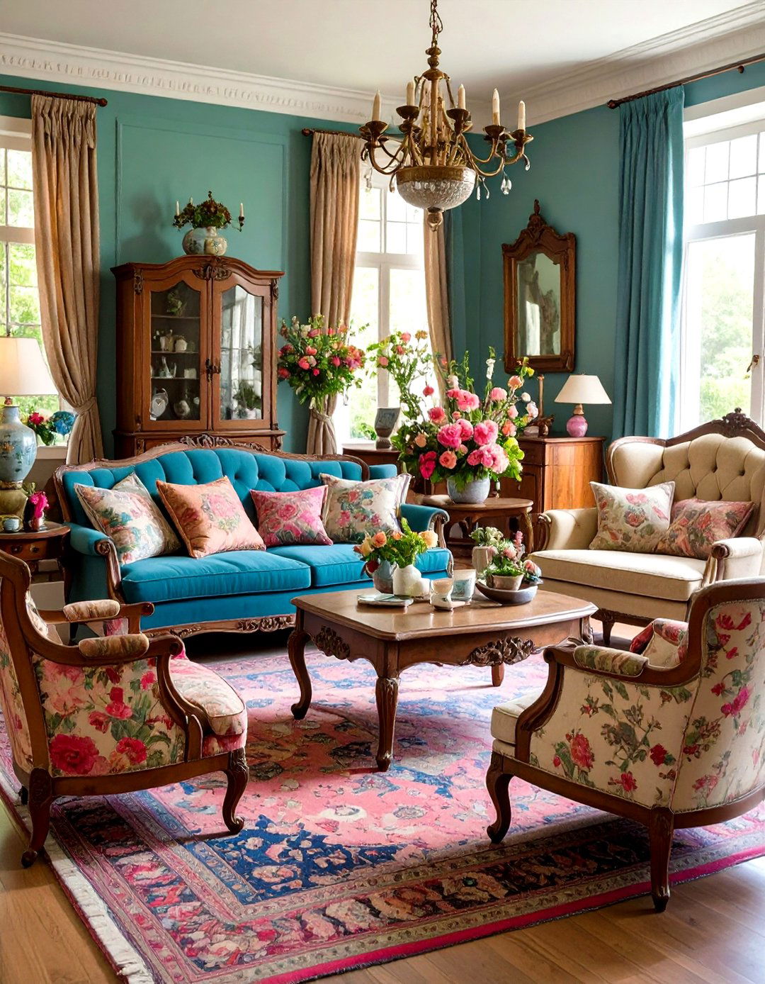 Vintage Furniture Living Room - 24 Cottagecore Interior Design Ideas