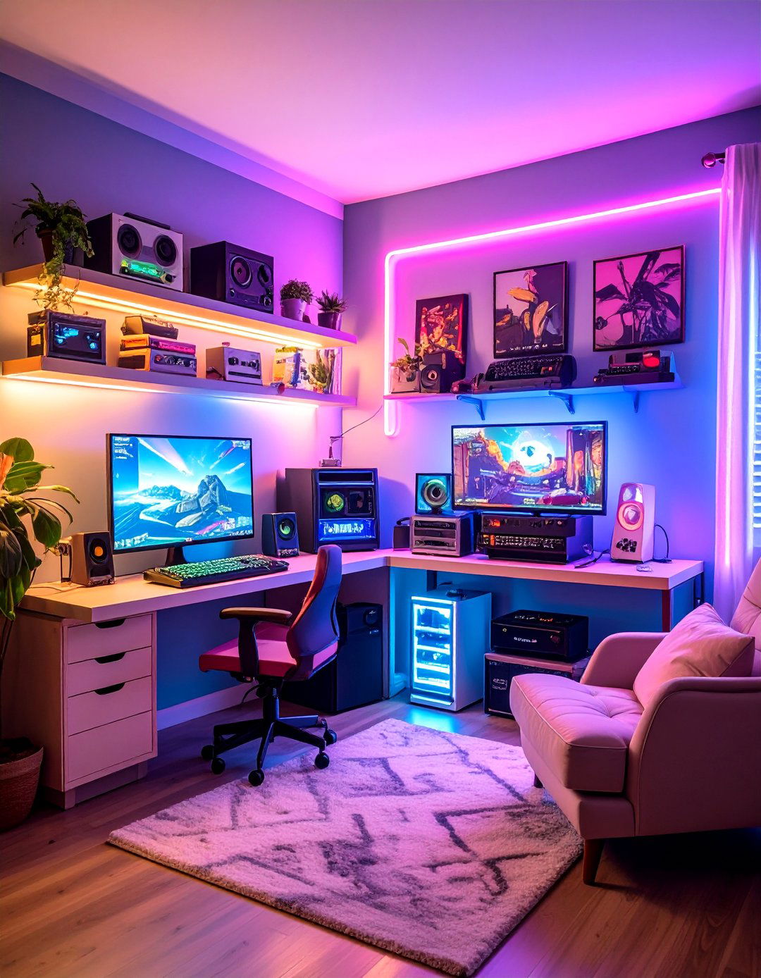 Vintage Gaming Setup Corners - 24 90s Bedroom Decor Ideas
