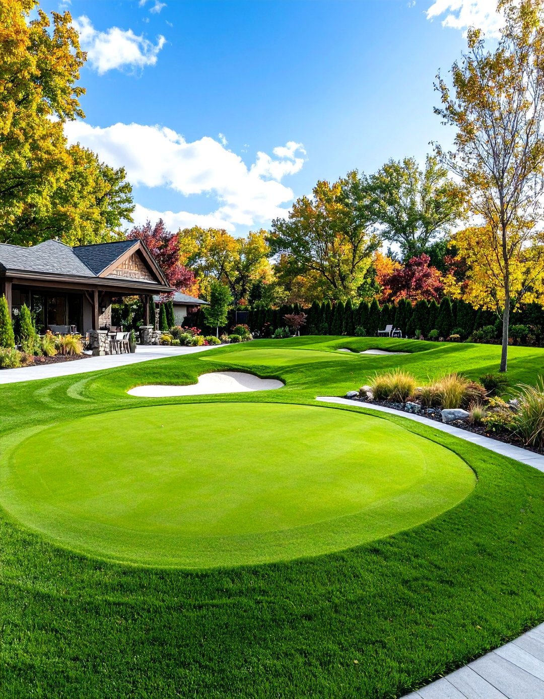 Vintage Golf Course Replica Design - 24 Backyard Putting Green Ideas