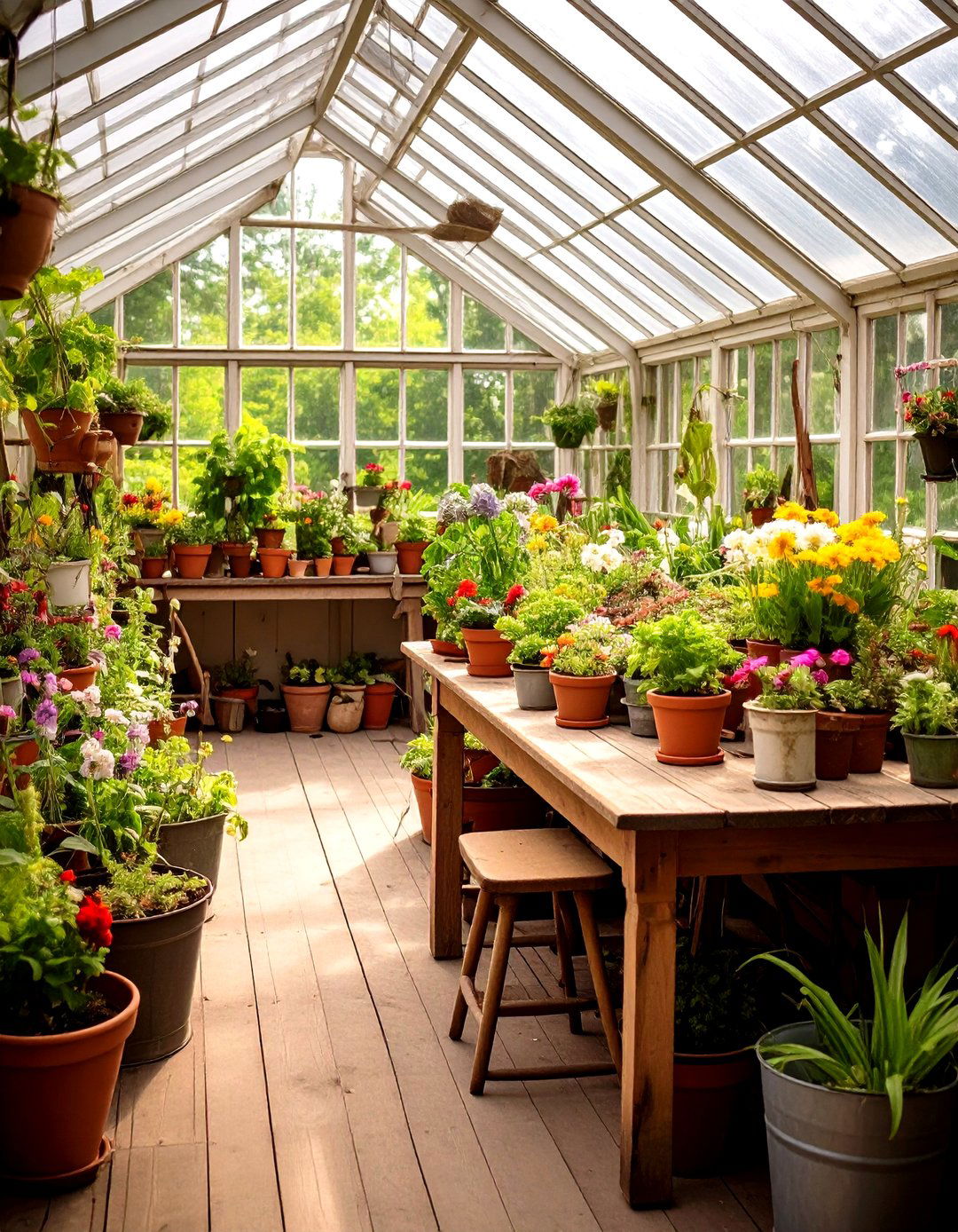 Vintage Greenhouse Potting Shed - 24 Greenhouse Decor Ideas