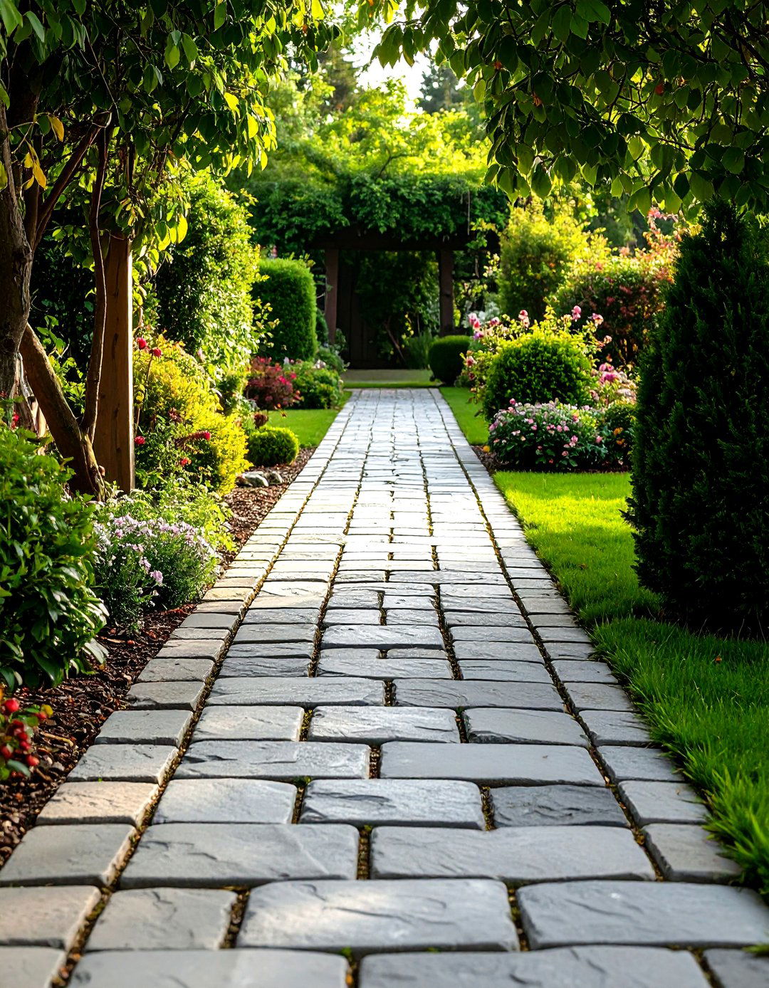 Vintage Grey Paver Weathered Finish - 24 Grey Paver Walkway Ideas