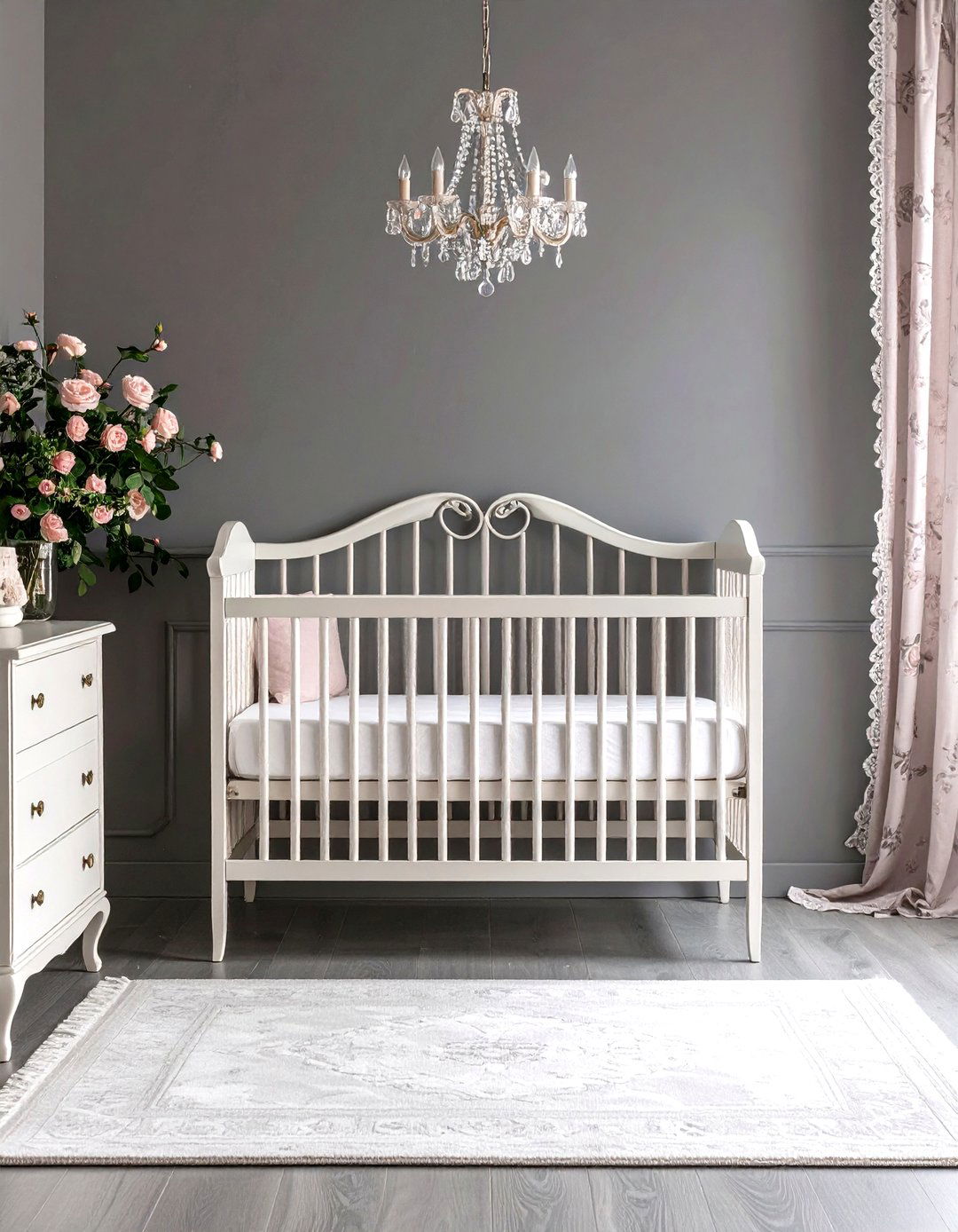 Vintage Grey Rose Nursery - 24 Grey Nursery Ideas