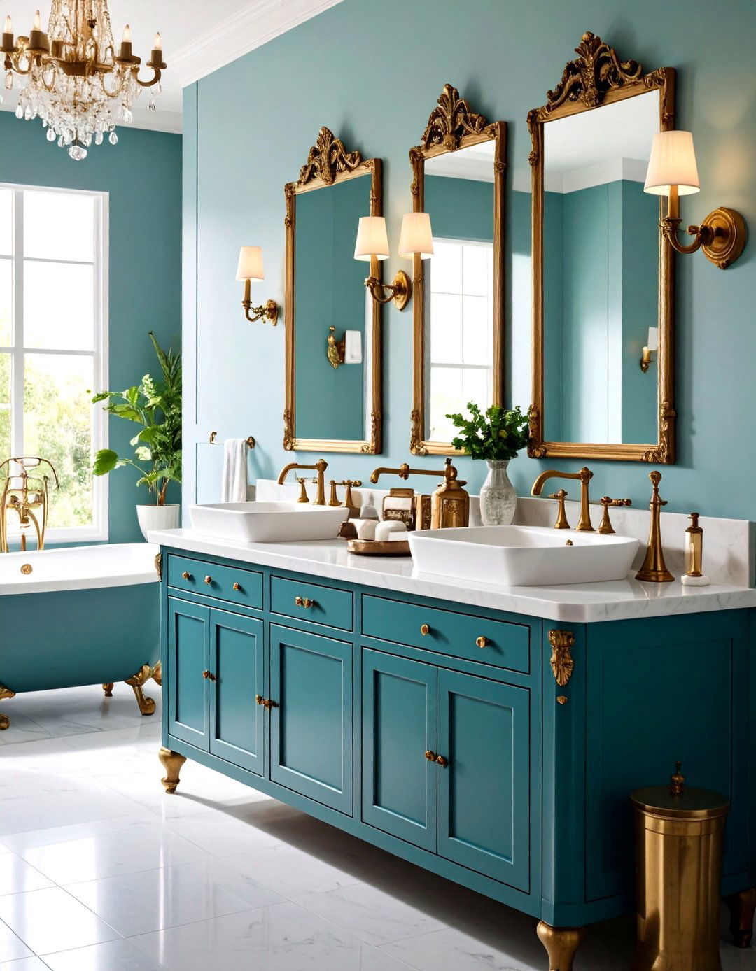 Vintage Hardware Bathroom Details - 24 Maximalist Bathroom Design Ideas